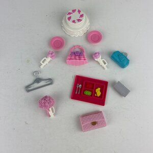 Barbie Accessories Lot Cake Purses Flowers Vintage Blue Purse American Girl Doll